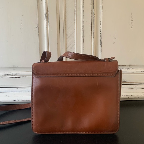 Zara Brown Leather Crossbody Bag Purse - Picture 5 of 7